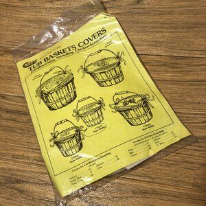 Vintage traditional Tub Basket Covers for 1 quart baskets, slightly oblong, meas